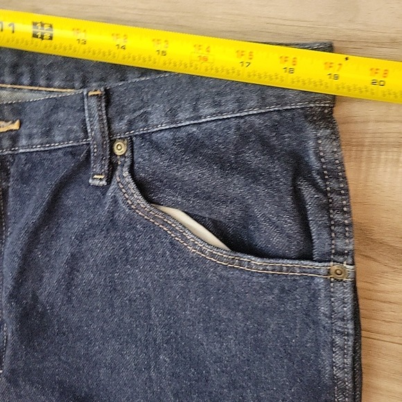 Wrangler Five Star Premium Men's 38x29 Straight Fit Jeans Dark‎ Wash Blue NEW - Picture 8 of 10